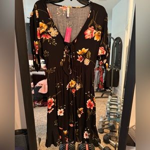 Xl black Floral dress